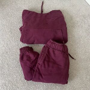 Saturdays NYC matching sweat set in crimson